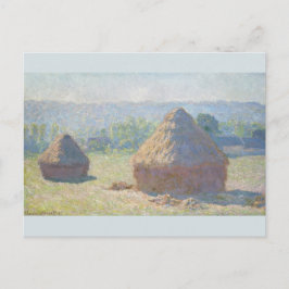 Cartão Postal Haystacks End of Summer Claude Monet