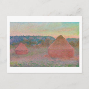 CARTÃO POSTAL "HAYSTACKS, OUTUMN" 1890-91 CLAUDE MONET