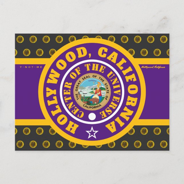 CARTÃO POSTAL HCACOU HOLLYWOOD, CA (COU) 2 (Frente)