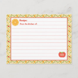 Cartão Postal Healthy Living Recipe Card