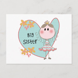Cartão Postal Heart Big Sister