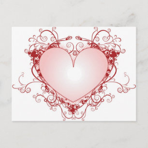 Cartão Postal Heart Filigree