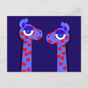 Cartão postal HEART GIRAFFE