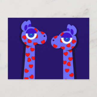 Cartão postal HEART GIRAFFE
