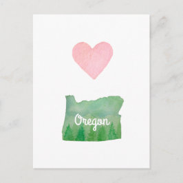Cartão Postal Heart (Love) Oregon State Green Valley