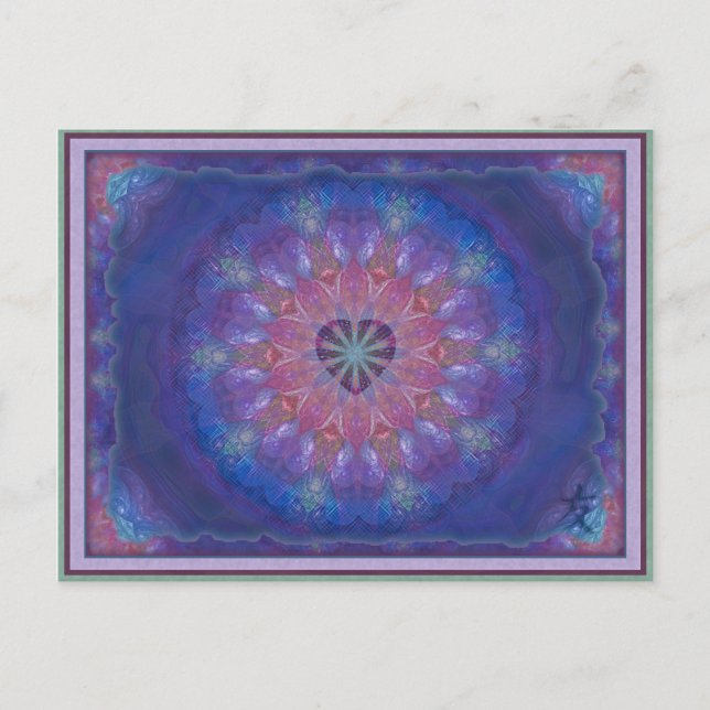 Cartão Postal Heart Mandala (Frente)