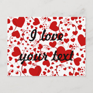 Cartão Postal HEART Padrão ART 5 + seu texto