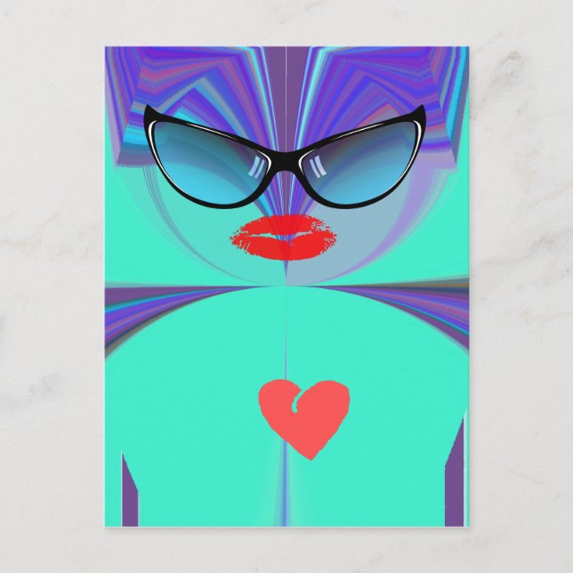 Cartão Postal Heart Selfie (Frente)