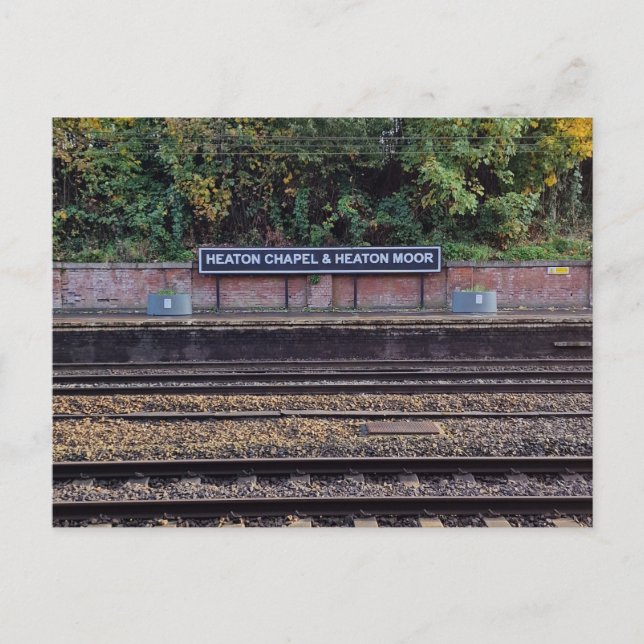 Cartão Postal Heaton Chapel e Heaton Moor (Frente)