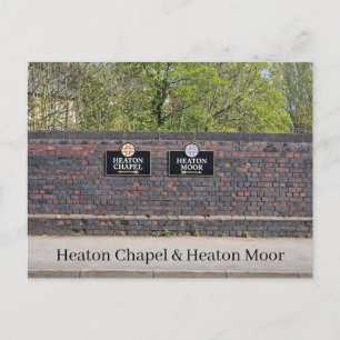 Cartão Postal Heaton Chapel e Heaton Moor