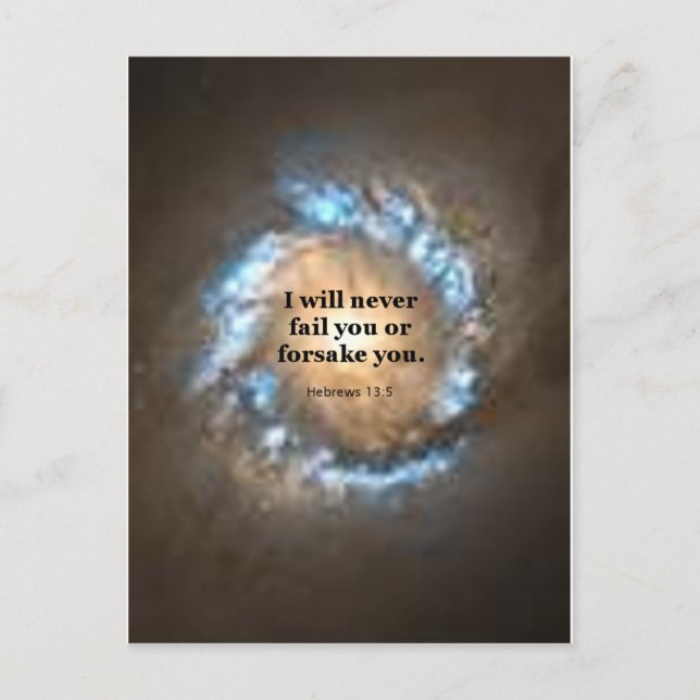 Cartão Postal Hebraico 13:5 (Frente)