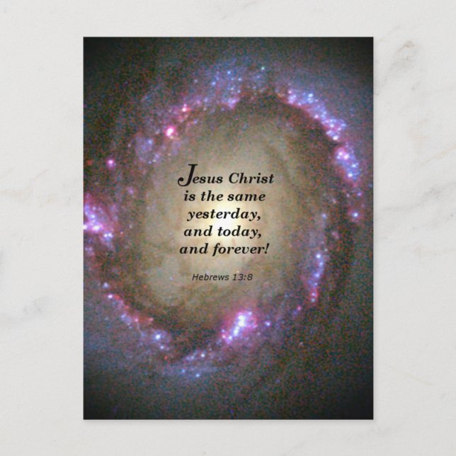 Cartão Postal Hebraico 13:8 (Frente)