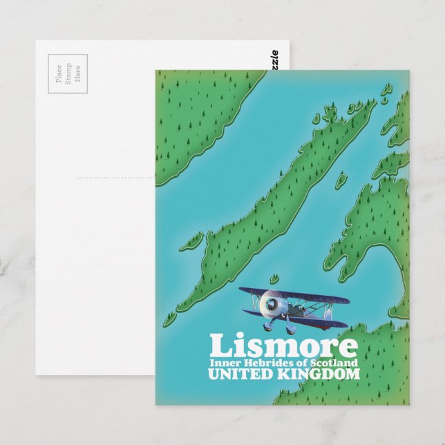 Cartão Postal Hébridas Interiores da Escócia, Lismore. (Frente/Verso)