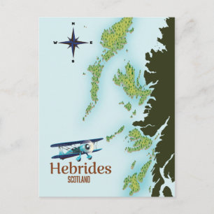 Cartão Postal Hebrides Scotland viagem.