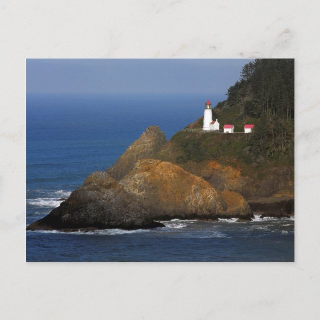Cartão Postal Heceta Head Lighthouse, Cape Creek, Oregon, EUA (Frente)