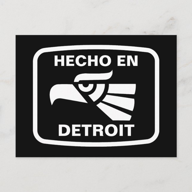 Cartão Postal Hecho en Detroit personalizado personalizado perso (Frente)