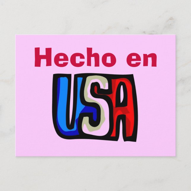 Cartão postal Hecho en USA (Frente)