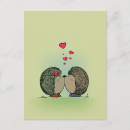 Cartão Postal Hedgehogs apaixonados
