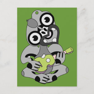 Cartão postal Hei Tiki Ukulele Aotearoa