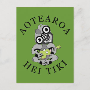 Cartão postal Hei Tiki Ukulele Aotearoa