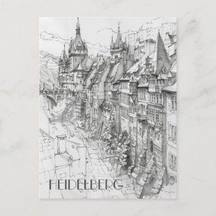 Cartão Postal Heidelberg Alemanha Viagem