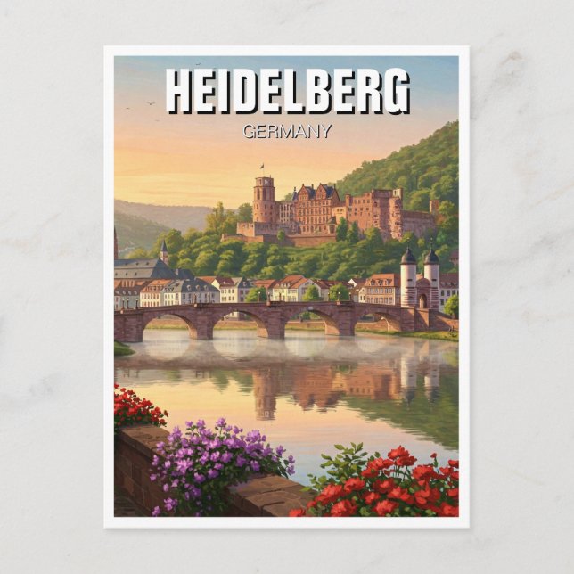 Cartão Postal Heidelberg Castle Alemanha Viagem (Frente)