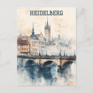 Cartão Postal Heidelberg Viagem alemão