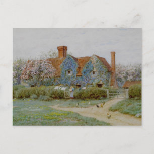 Cartão Postal Helen Allingham Buckinghamshire House na Penn Stre
