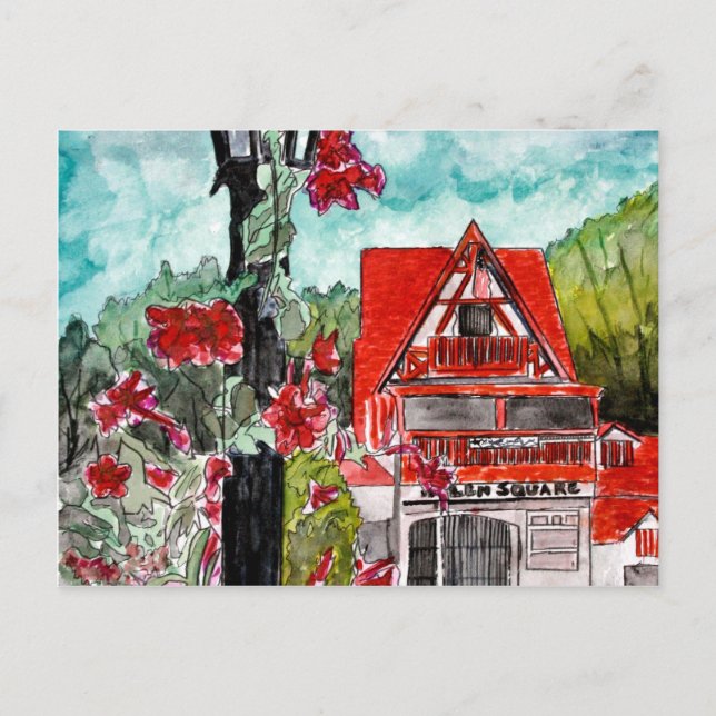 Cartão Postal Helen Georgia German monta arte antiga (Frente)