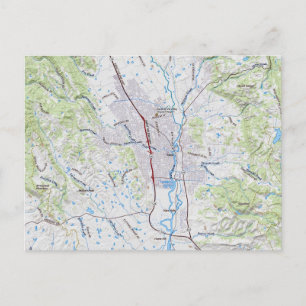 Cartão Postal Helena, Mapa da Califórnia