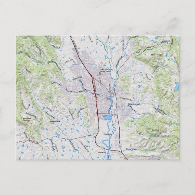 Cartão Postal Helena, Mapa da Califórnia (Frente)