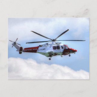 Cartão Postal Helicóptero da guarda costeira