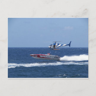 Cartão Postal Helicóptero de Mídia