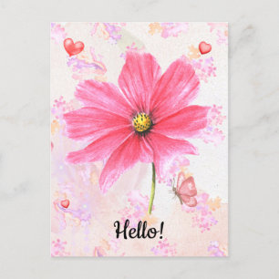 Cartão Postal Hello Flower