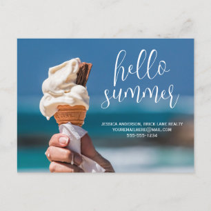 Cartão Postal Hello Summer Sorvete Business