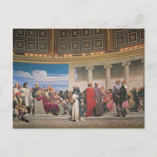 Cartão Postal Hemiciclo: Artistas de Todas as Idades, detalhes d (Frente)