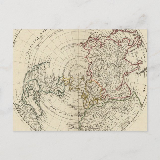 Cartão Postal Hemisfério norte (Frente)