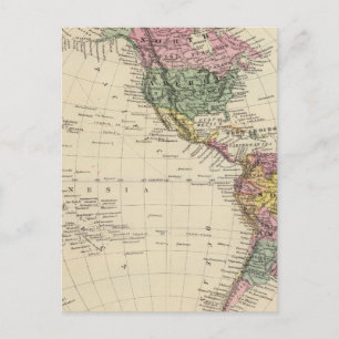 Cartão Postal Hemisfério ocidental
