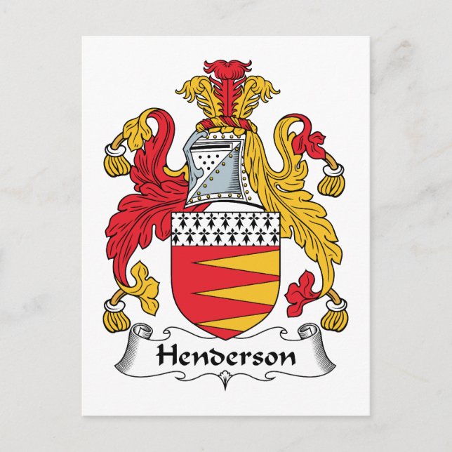 Cartão Postal Henderson Family Crest (Frente)