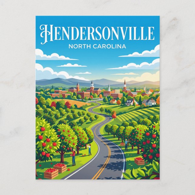 Cartão Postal Hendersonville EUA (Frente)