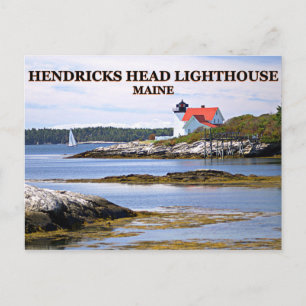 Cartão Postal Hendricks Head Lighthouse, Cartão-postal Maine