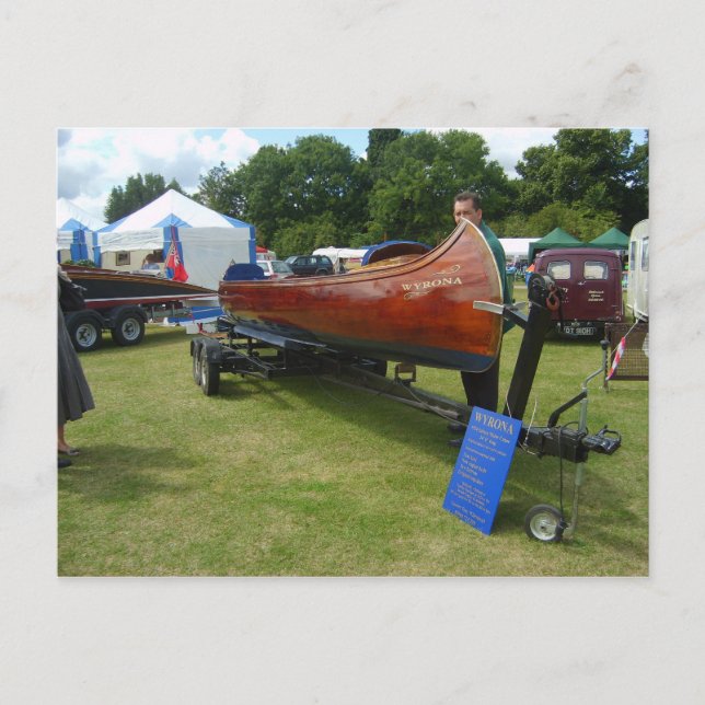 Cartão Postal Henley on Thames, canoa tradicional (Frente)