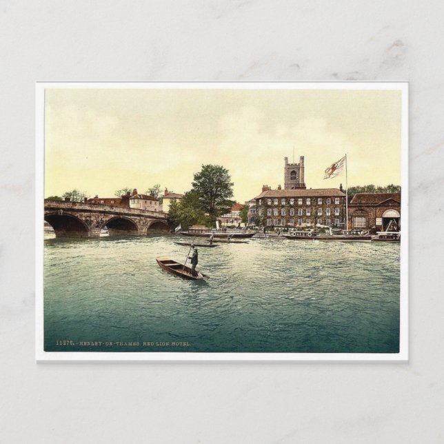 Cartão Postal Henley on Thames, Red Lion Hotel, Londres e subur (Frente)