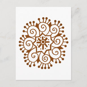 Cartão Postal Henna Circle