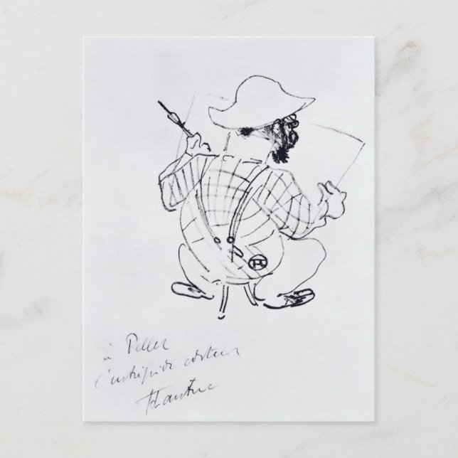 Cartão Postal Henri de Toulouse-Lautrec | Autorretrato, 1896 (Frente)