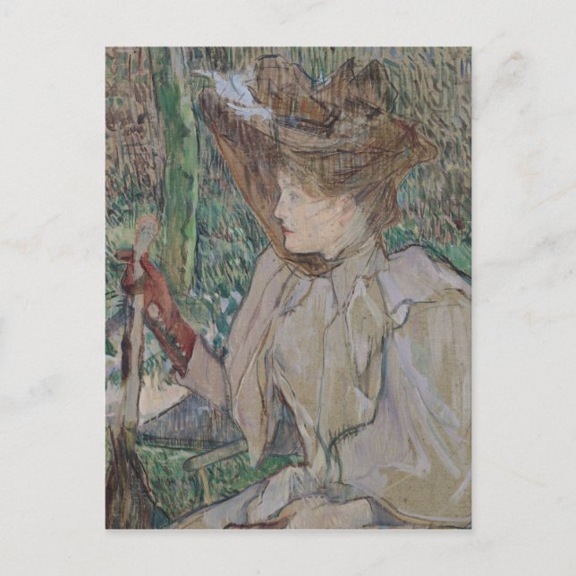 Cartão Postal Henri de Toulouse-Lautrec | Mulher com Luvas, 189 (Frente)