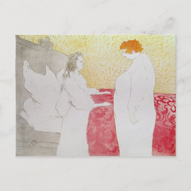 Cartão Postal Henri de Toulouse-Lautrec | Mulher na cama, Perfil (Frente)