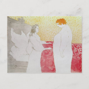 Cartão Postal Henri de Toulouse-Lautrec   Mulher na cama, Perfil