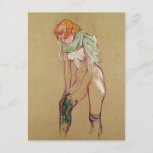Cartão Postal Henri de Toulouse-Lautrec   Mulher puxando seu S