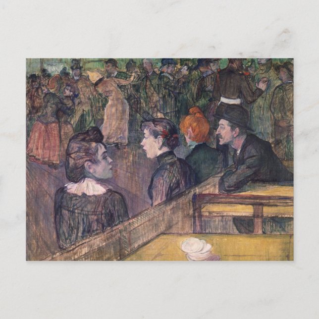 Cartão Postal Henri de Toulouse-Lautrec | No Moulin de la Ga (Frente)